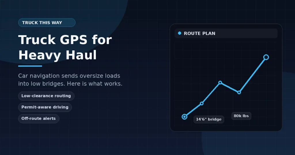 Truck GPS for heavy haul route planning